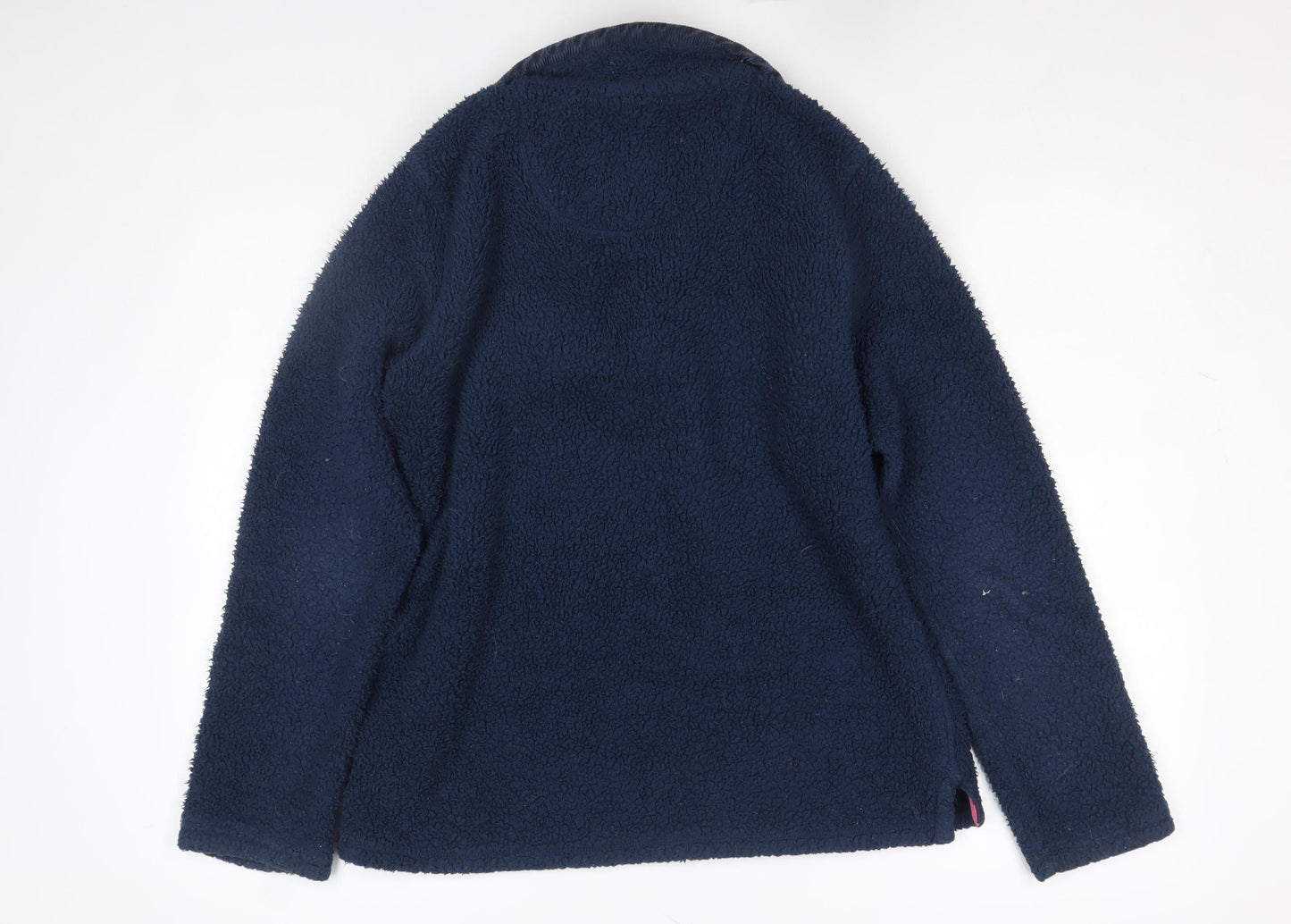 Crew Clothing Co Women Navy Size 14 Henley Fleece Sweatshirt