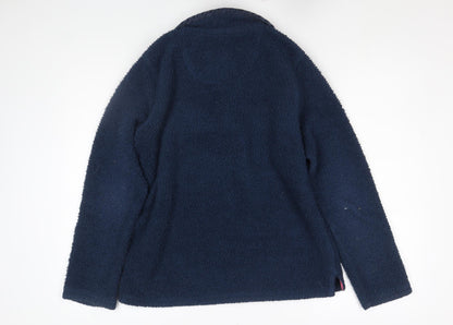 Crew Clothing Co Women Navy Size 14 Henley Fleece Sweatshirt