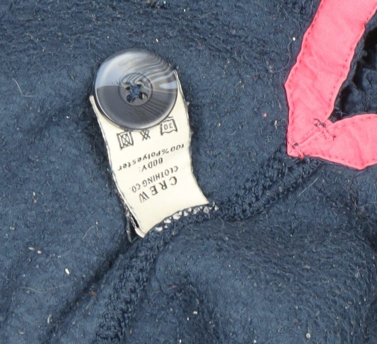 Crew Clothing Co Women Navy Size 14 Henley Fleece Sweatshirt