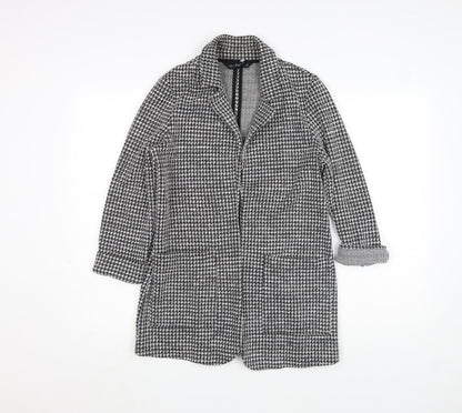 Womens UK Size 6 F&F Black Overcoat