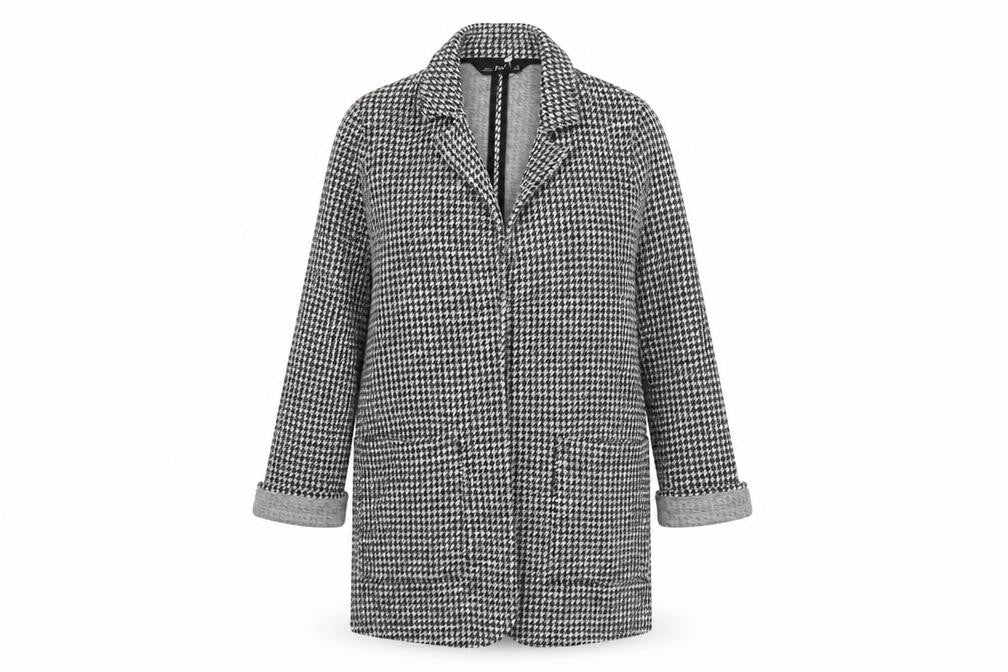 Womens UK Size 6 F&F Black Overcoat