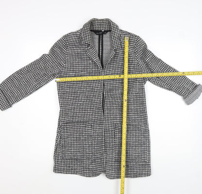 Womens UK Size 6 F&F Black Overcoat