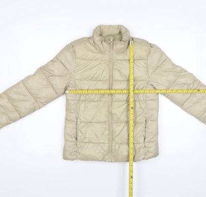 GAP Womens Beige 2XS Puffer Jacket ColdControl Water Resistant