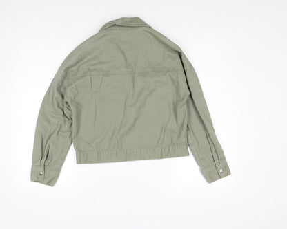 Primark Women’s Green Cotton Zip-Up Jacket XS Casual Style