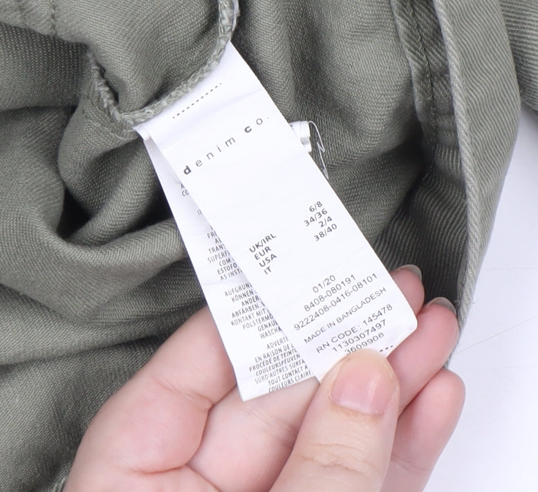 Primark Women’s Green Cotton Zip-Up Jacket XS Casual Style