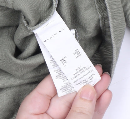 Primark Women’s Green Cotton Zip-Up Jacket XS Casual Style