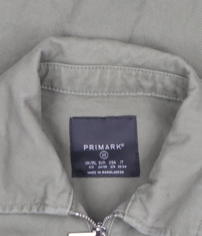 Primark Women’s Green Cotton Zip-Up Jacket XS Casual Style