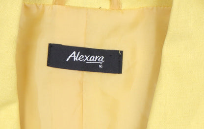 Womens UK Size 16 Alexara Yellow Basic Jacket