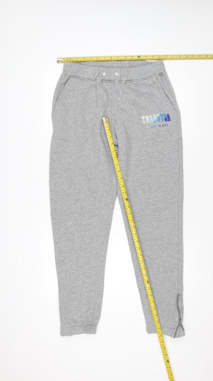 Trapstar Men's Grey Fleece Jogger Sweatpants M Tapered Fit