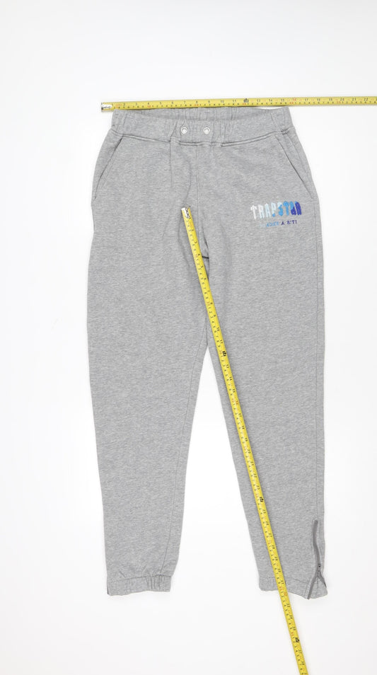 Trapstar Men's Grey Fleece Jogger Sweatpants M Tapered Fit