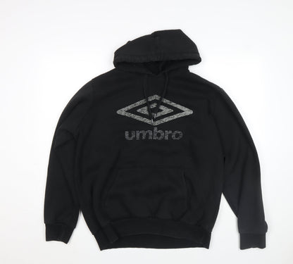 Mens UK Size XL Umbro Black Pullover Hoodie