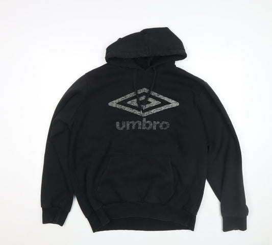 Mens UK Size XL Umbro Black Pullover Hoodie
