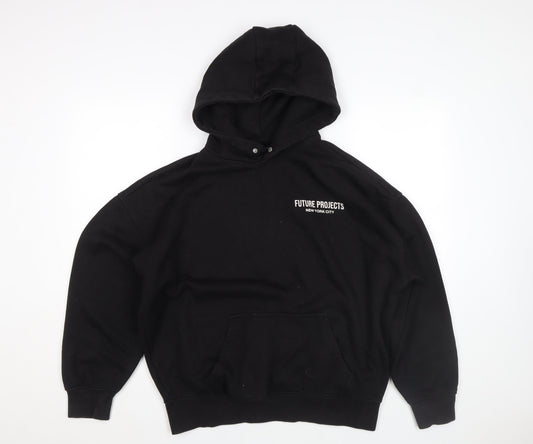 Primark Men's Black Pullover Hoodie M Future Projects New York City Logo
