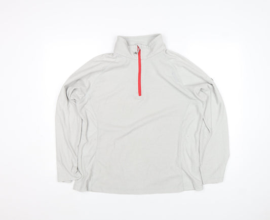 Regatta Women Grey Size 16 1/4 Zip Fleece Pullover Top