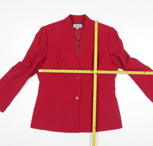 Marks and Spencer Women’s Red Size 12 Tailored Two-Button Blazer