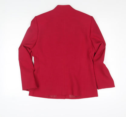 Marks and Spencer Women’s Red Size 12 Tailored Two-Button Blazer