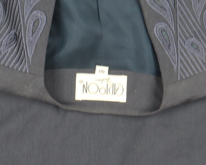 Womens UK Size 12 Cartoon Fashion Regular Blue Blazer
