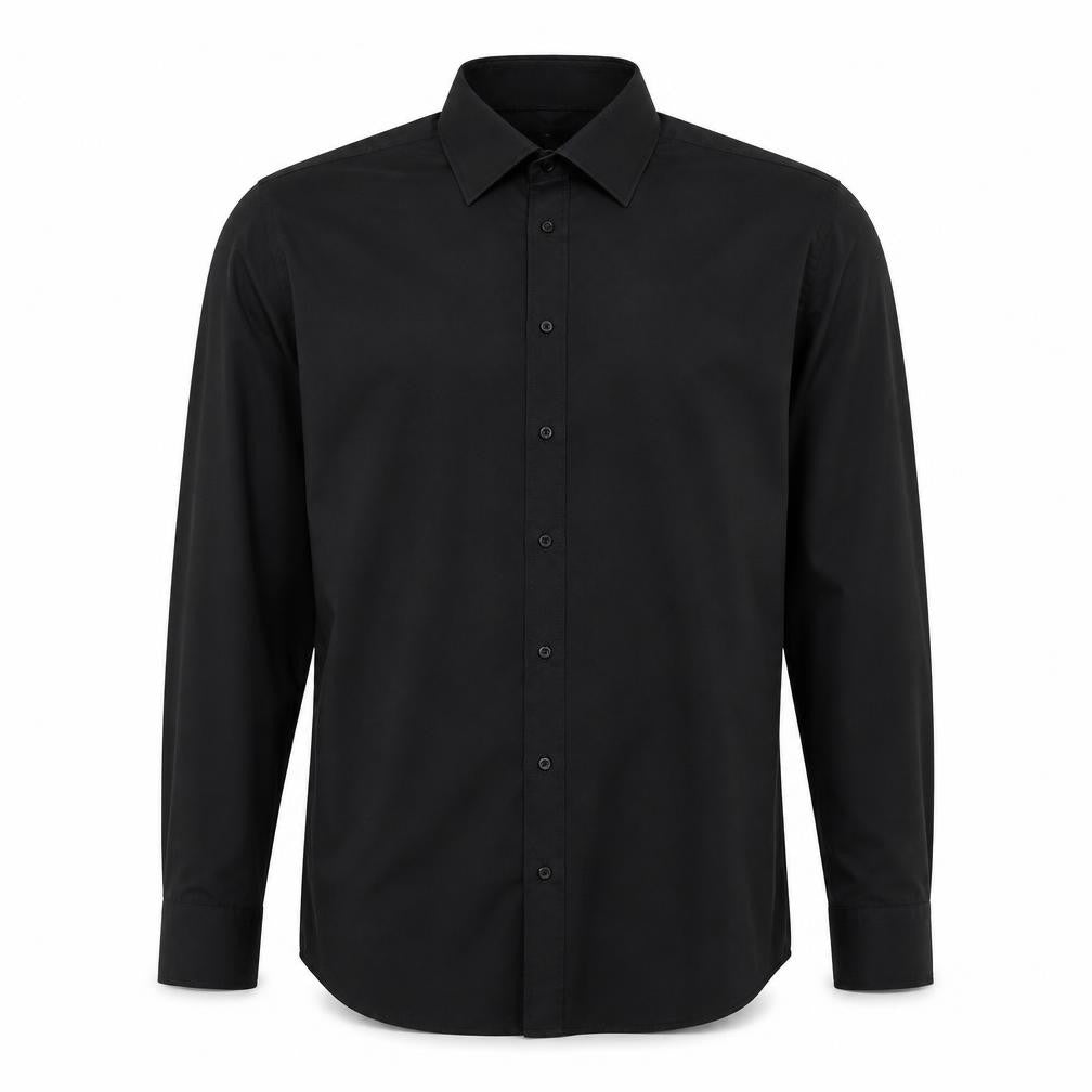 Mens UK Collar Size L Guide London Smart Black  Dress Shirt