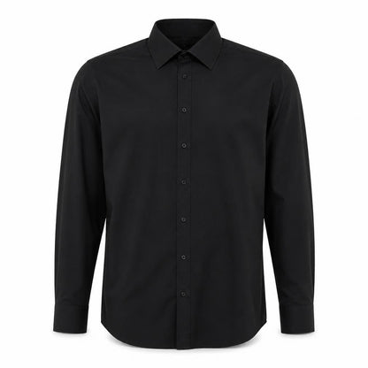 Mens UK Collar Size L Guide London Smart Black  Dress Shirt