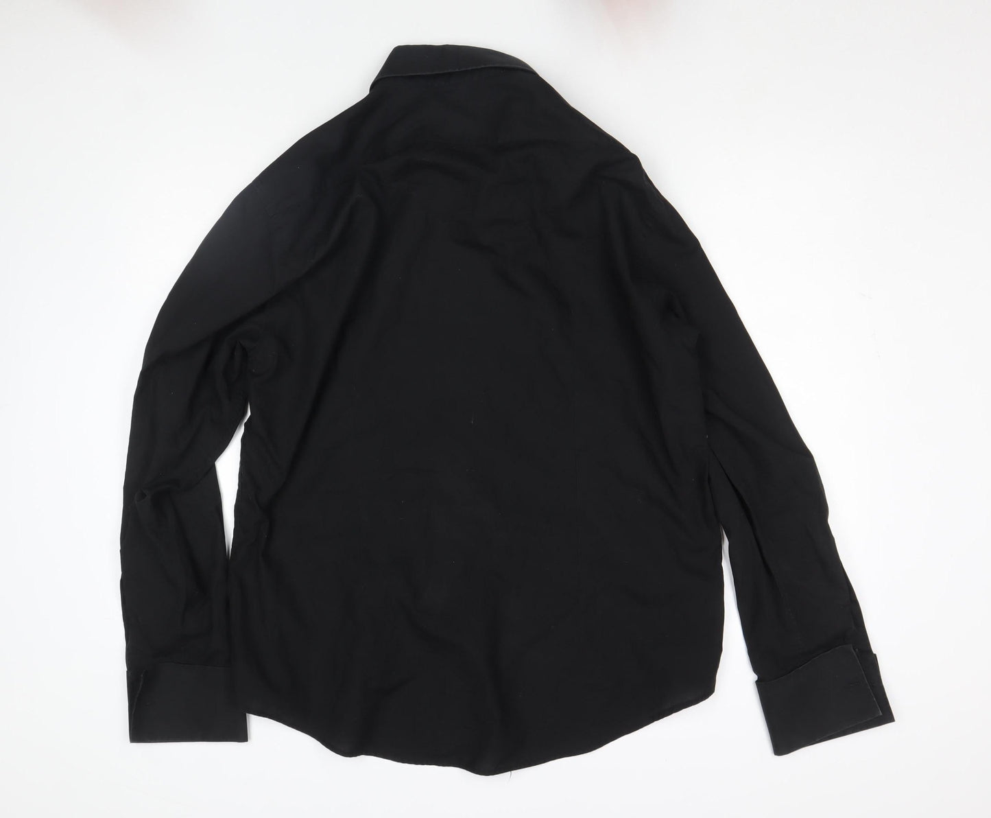 Mens UK Collar Size L Guide London Smart Black  Dress Shirt
