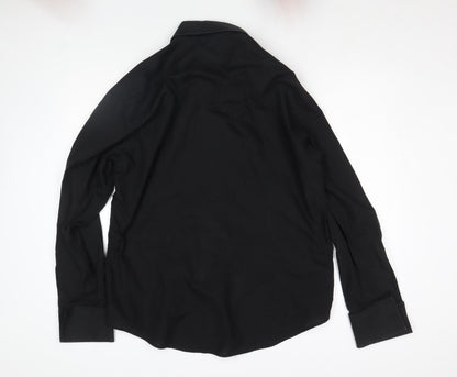 Mens UK Collar Size L Guide London Smart Black  Dress Shirt