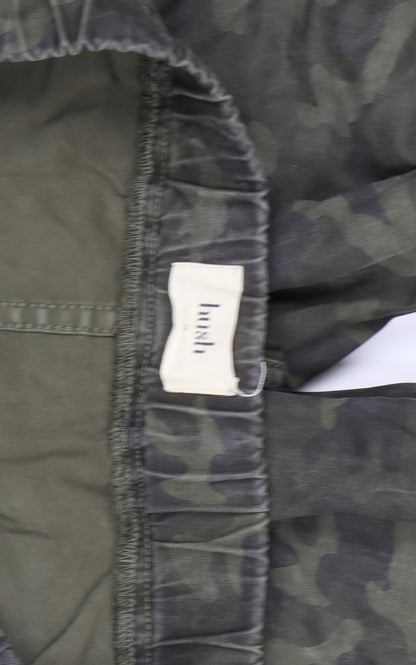 Hush Unisex Green Camouflage Relaxed Jogger Trousers Size 10