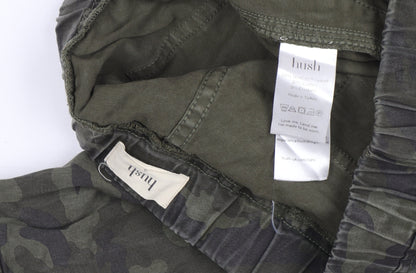 Hush Unisex Green Camouflage Relaxed Jogger Trousers Size 10