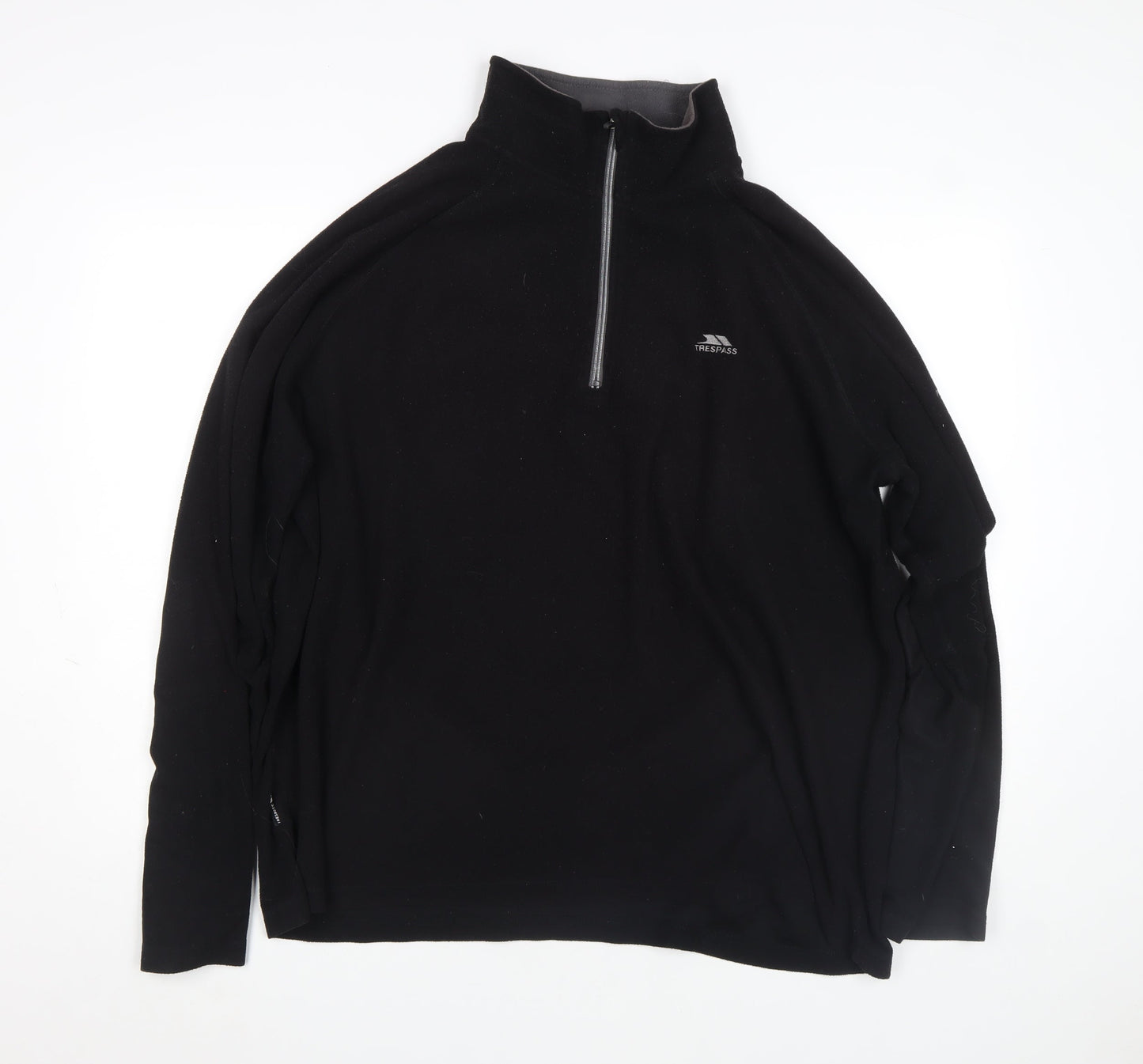 Trespass Men's Black 3XL Fleece 1/4 Zip Pullover Activewear Top