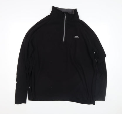 Trespass Men's Black 3XL Fleece 1/4 Zip Pullover Activewear Top