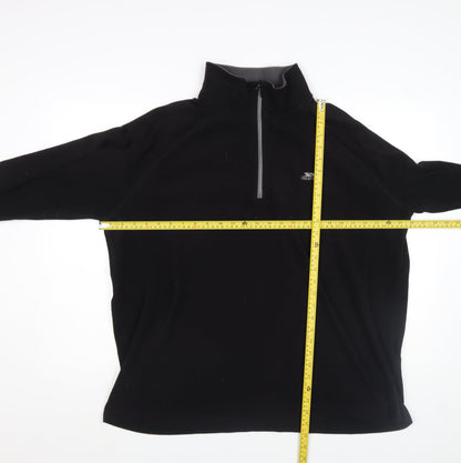 Trespass Men's Black 3XL Fleece 1/4 Zip Pullover Activewear Top