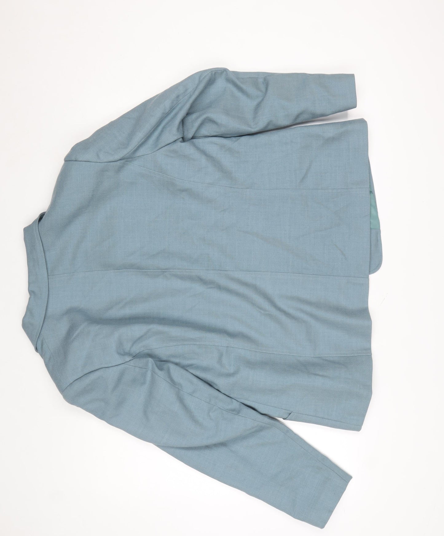 EWM Women Blue Size 20 Regular Fit Notch Lapel Lined Blazer