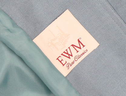 EWM Women Blue Size 20 Regular Fit Notch Lapel Lined Blazer