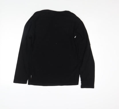 Womens UK Size M Campri Black Basic T-Shirt