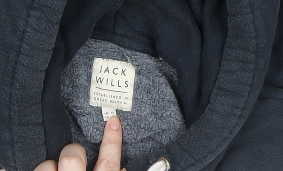 Womens UK Size 12 Jack Wills Blue Pullover Hoodie
