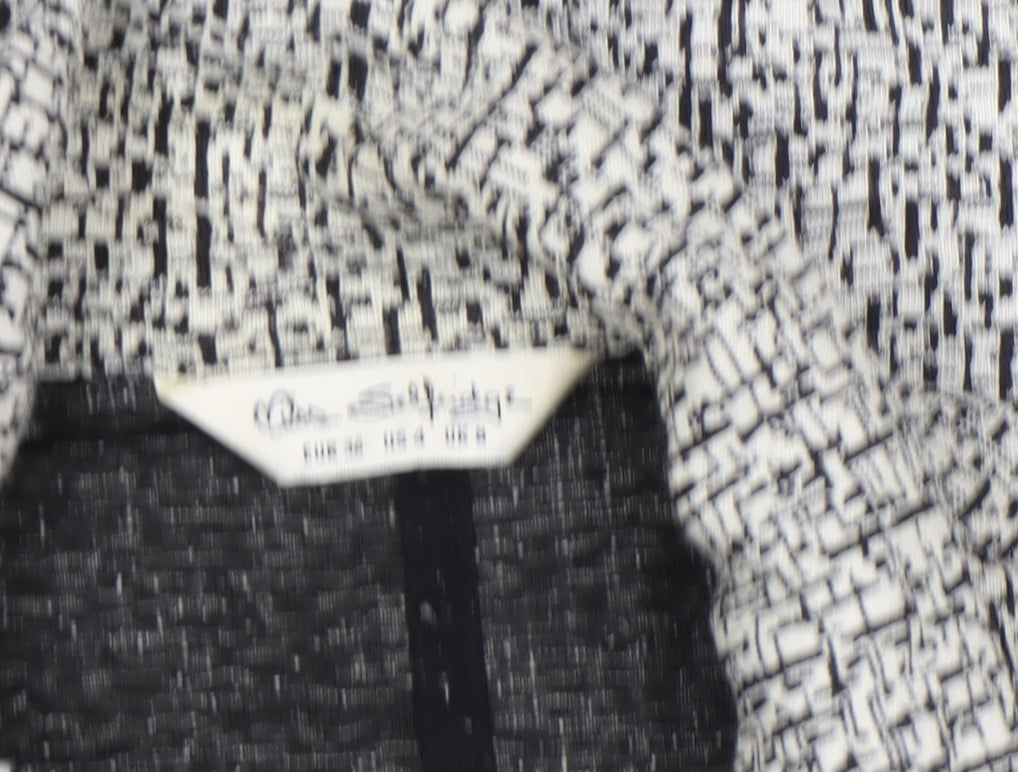 Womens UK Size 10 Miss Selfridge Black Overcoat