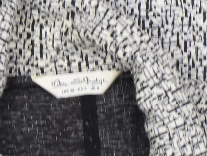 Womens UK Size 10 Miss Selfridge Black Overcoat