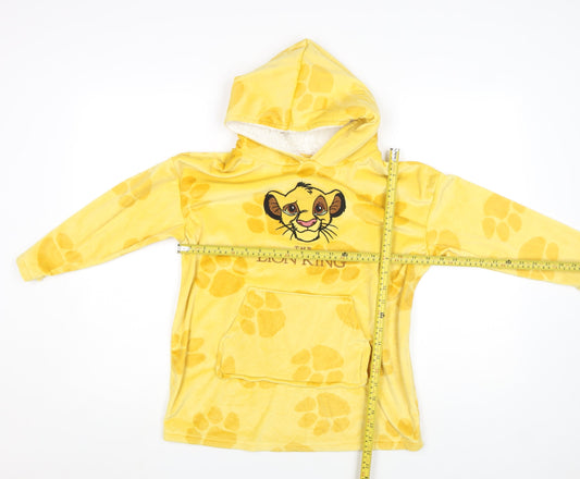 Disney The Lion King Girls Yellow Hooded Pullover Hoodie 2-5 Years