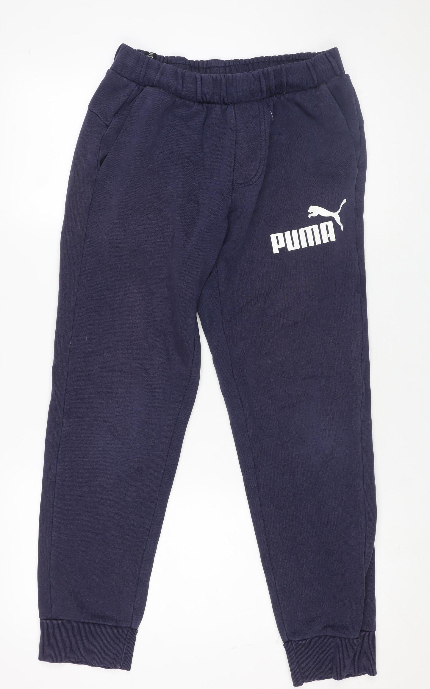 Puma Men’s Blue Jogger Sweatpants S Regular Fit Activewear Trousers
