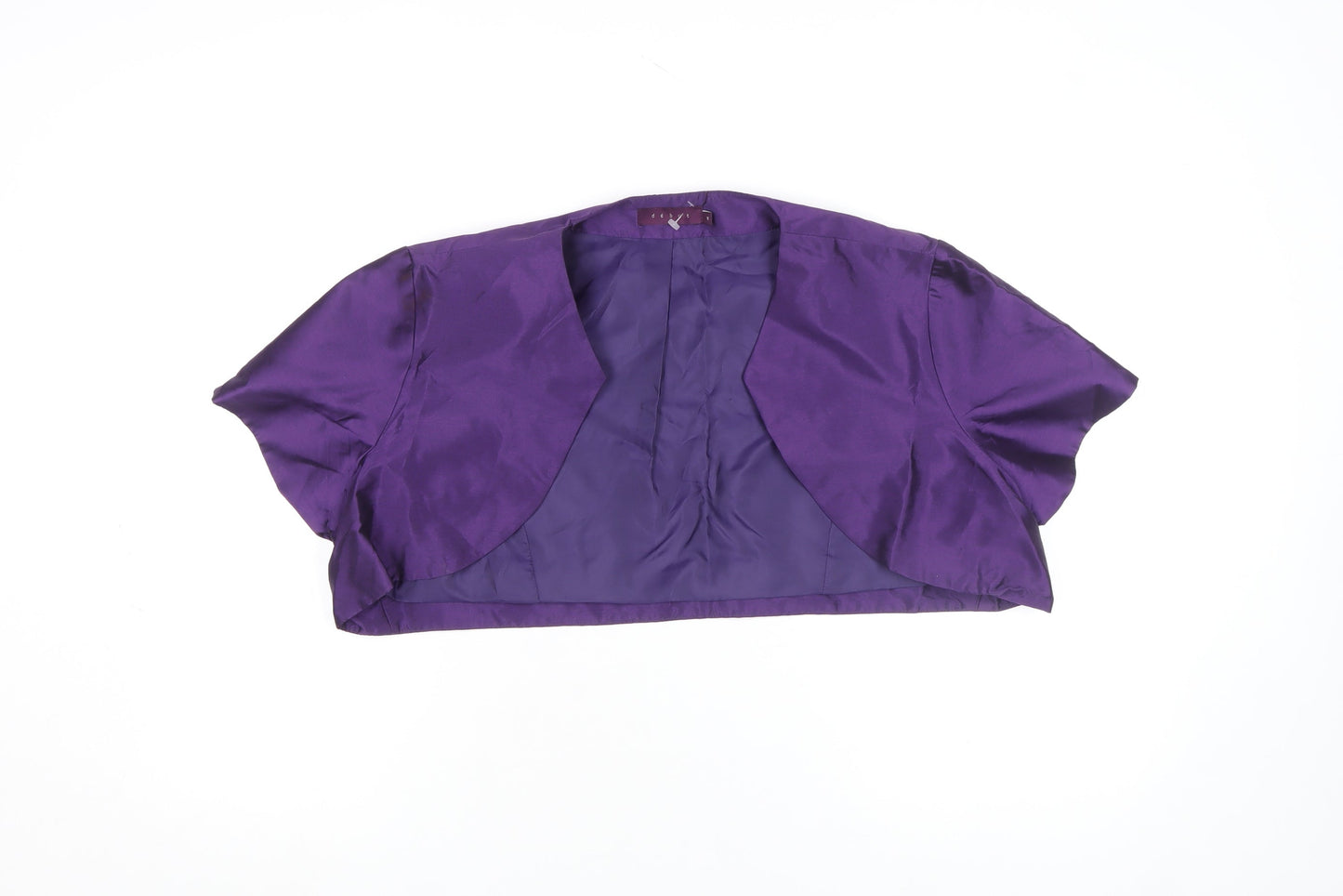 Début Women Purple Satin Cropped Bolero Jacket Size 18