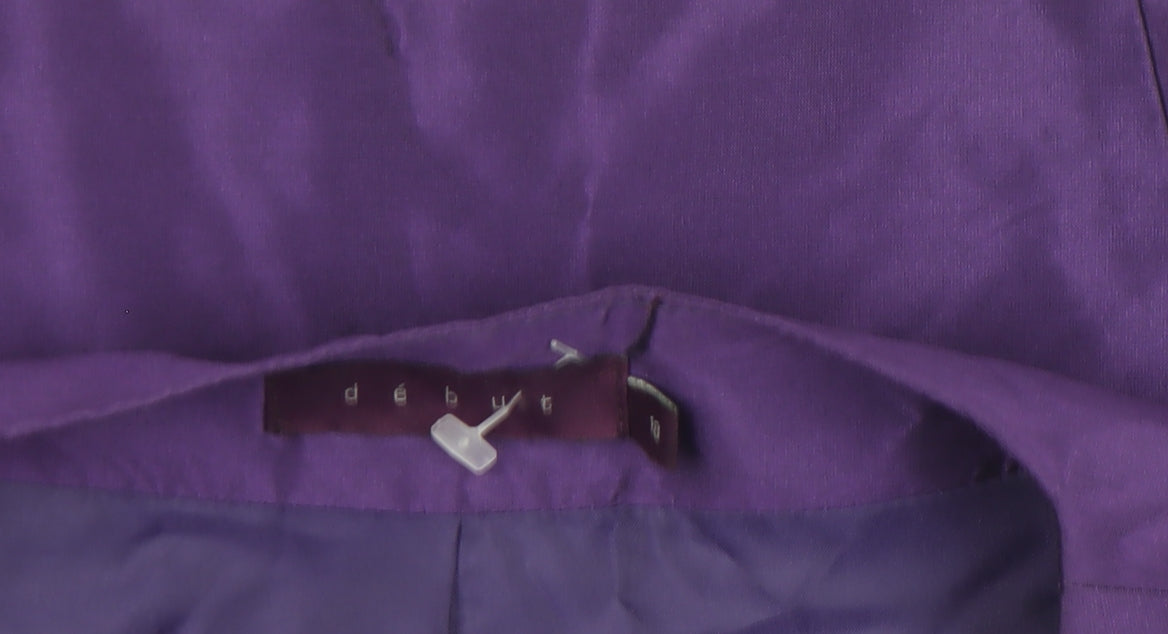 Début Women Purple Satin Cropped Bolero Jacket Size 18