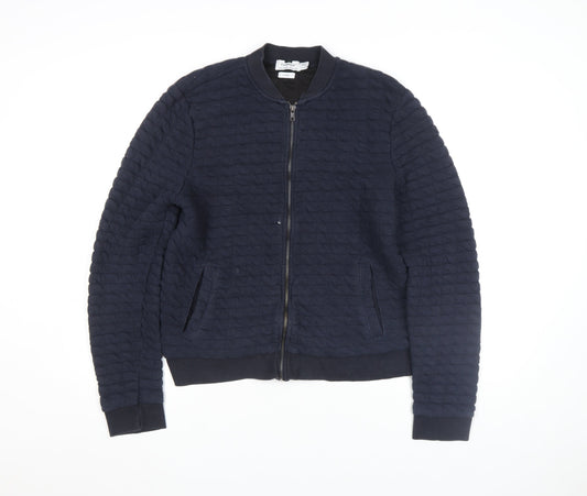 Mens UK Size M Topman Blue Bomber Jacket