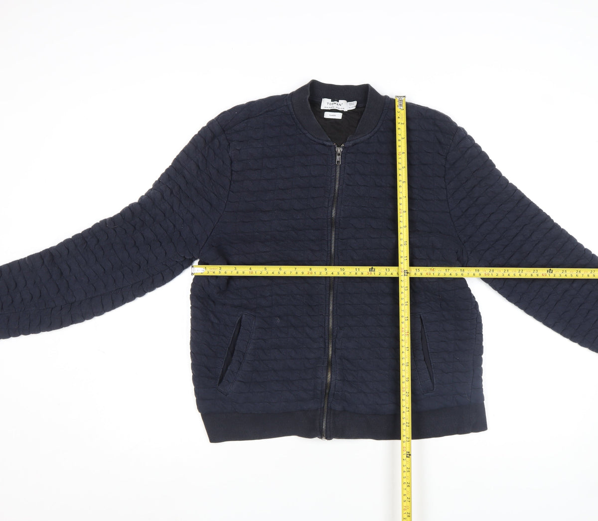 Mens UK Size M Topman Blue Bomber Jacket