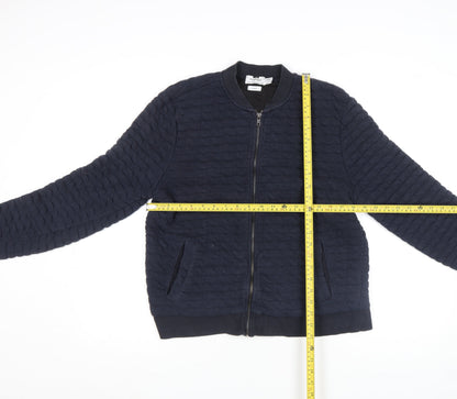 Mens UK Size M Topman Blue Bomber Jacket
