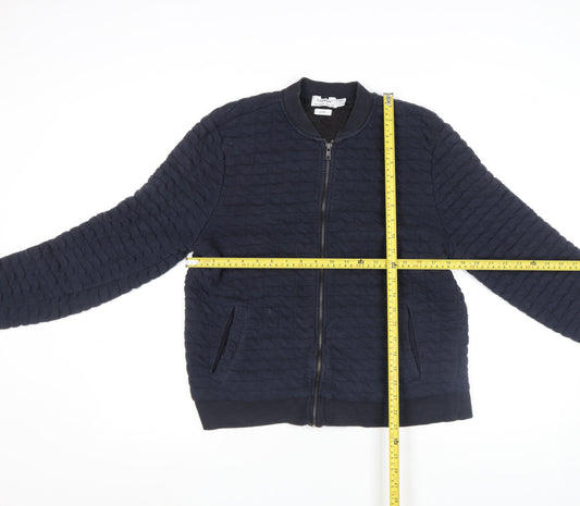 Mens UK Size M Topman Blue Bomber Jacket