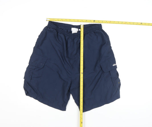Ellesse Men's Blue Athletic Sports Shorts M Quick Dry Lightweight