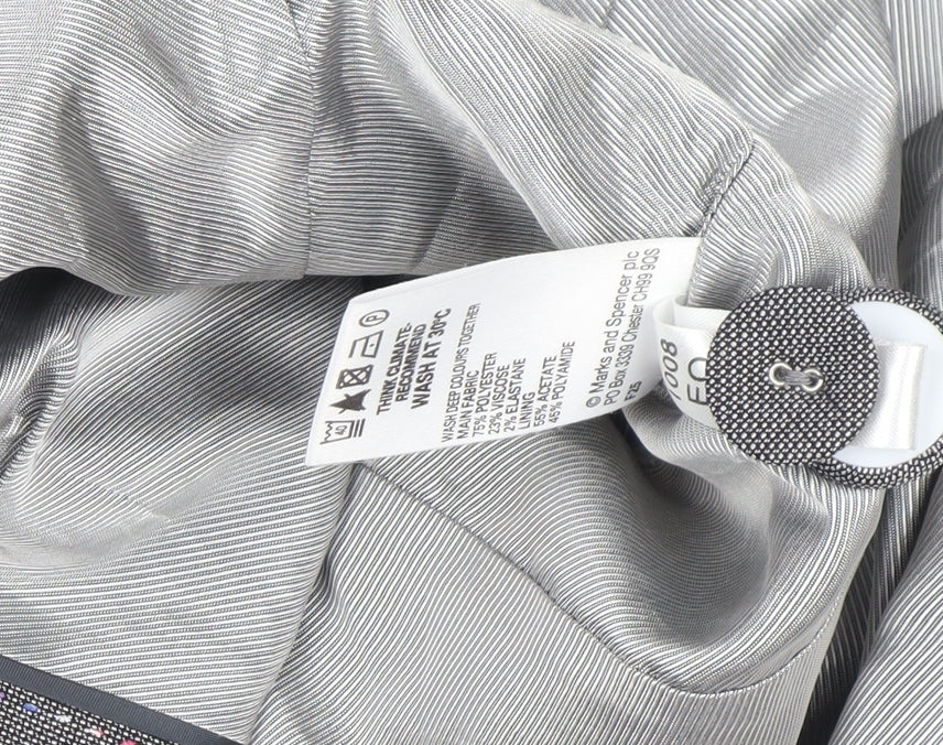 Womens UK Size 14 Marks and Spencer Grey Basic Jacket