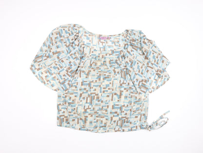 Epilogue Women’s Multicoloured Geometric Chiffon Blouse Size 16
