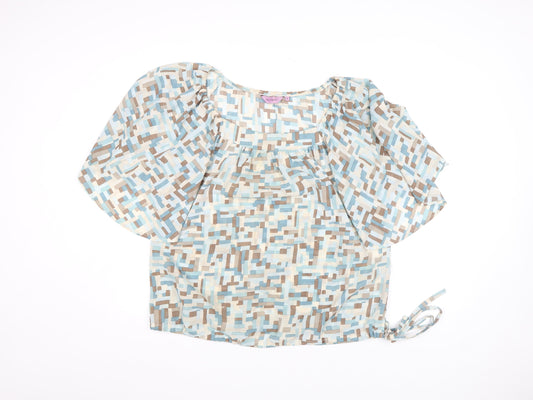 Epilogue Women’s Multicoloured Geometric Chiffon Blouse Size 16