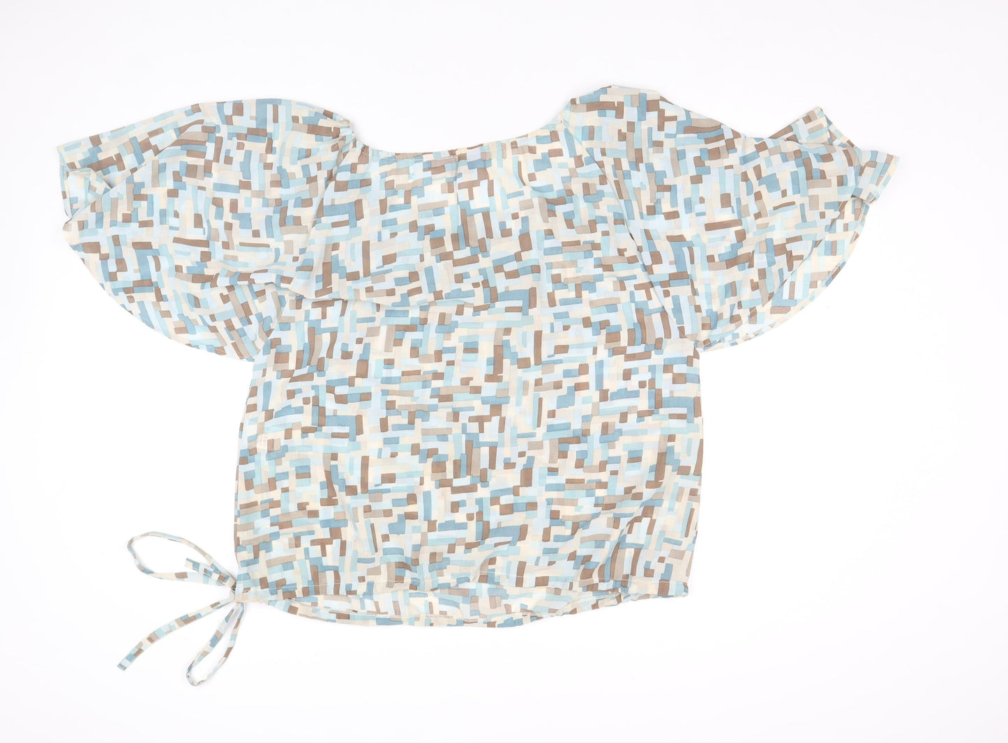 Epilogue Women’s Multicoloured Geometric Chiffon Blouse Size 16