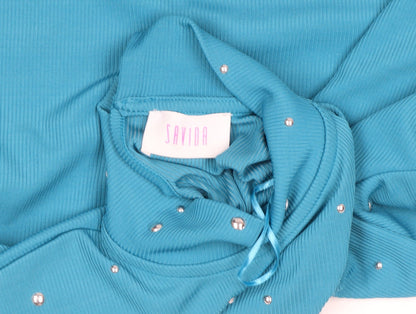 Womens UK Size L Savida Blue Basic T-Shirt